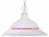 Hanging Pendant Fixture Alabaster Glass Dome White (HPENW1)