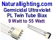 Naturalligting.com - Germicidal Ultraviolet Lamps Twin Tube Biax