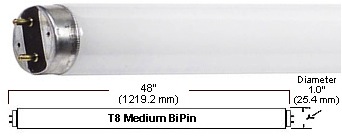 6-VitaBright Full Spectrum F32T8, 48", 5700K, 91 CRI (Replac. for Vita-Lite) ON SALE  VBF32T8 * ARTISTS, GROW LIGHT, OFFICE, SAD, PETS