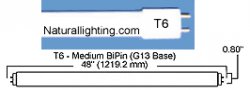 T6 HO Day Light Plus The Next Generation, 48", 6500K (32-54 watt) (# T64865)