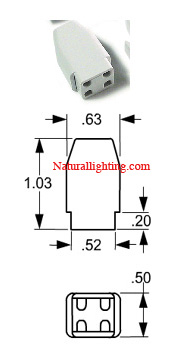 Socket - 4 pin Square No Mount (# S4PNM100)
