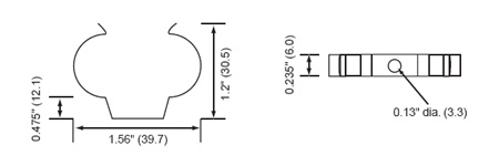 Lamp Support PL Twin Tube Low Profile (# CFLS100)