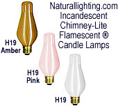 Naturallighting.com Incandescent Chimney-Lite Flamescent Candle Lamps